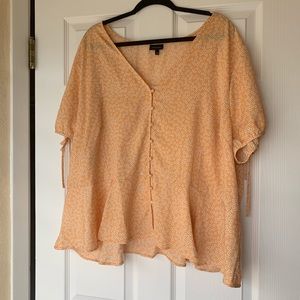 Who What Wear 4X satin peplum blouse